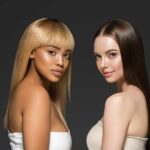 Two Women wearing Wigs to show the Key Differences Between Synthetic and Human Hair Wigs